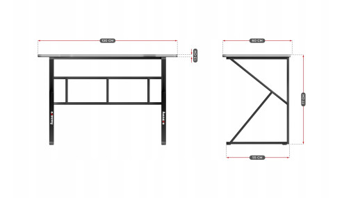 BIURKO GAMINGOWE KOMPUTEROWE DLA GRACZA HUZARO PL