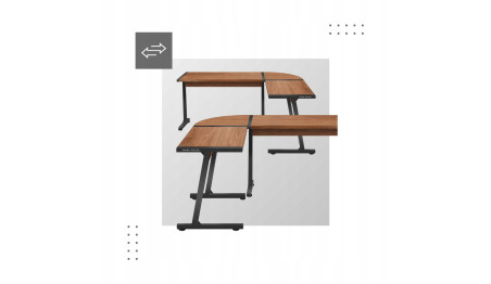 BIURKO KOMPUTEROWE NAROŻNE STOLIK BIUROWY SOLIDNE