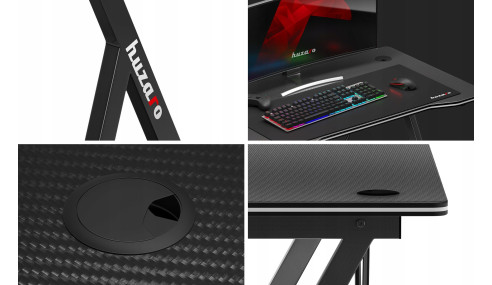 BIURKO GAMINGOWE KOMPUTEROWE DLA GRACZA HUZARO PL