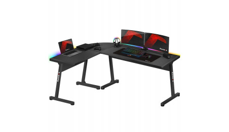 BIURKO GAMINGOWE KOMPUTEROWE NAROŻNE GRACZA PILOT