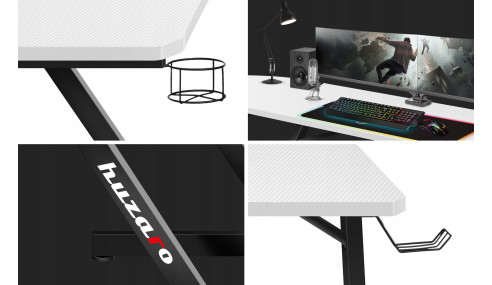 BIURKO GAMINGOWE KOMPUTEROWE NAROŻNE GRACZA HUZARO