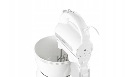 Mikser Ręczny z Misą Obrotową 4 Końcówki 600W