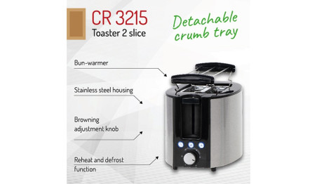 Toster Opiekacz 2 Grzanki Funkcja Podgrzewania