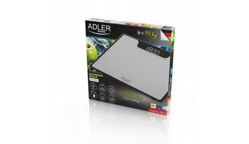 Elektroniczna Waga Łazienkowa Szklana LED 180kg