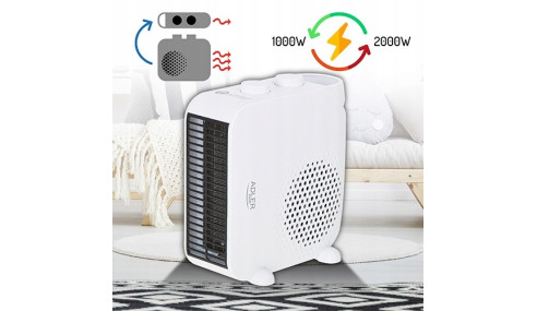 Termowentylator Grzejnik Elektryczny Farelka Biały