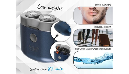 GOLARKA PODRÓŻNA DWU GŁOWICOWA PODRÓŻNA USB C