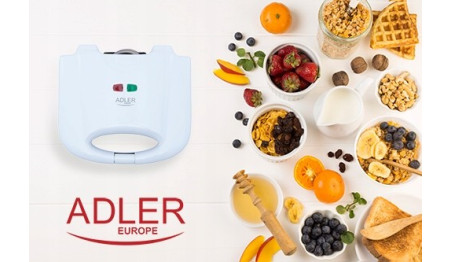Gofrownica Adler 2 Gofry Solidna Biała 700W