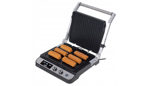 GRILL ELEKTRYCZNY 2W1 SKŁADANY OPIEKACZ 3000W LED