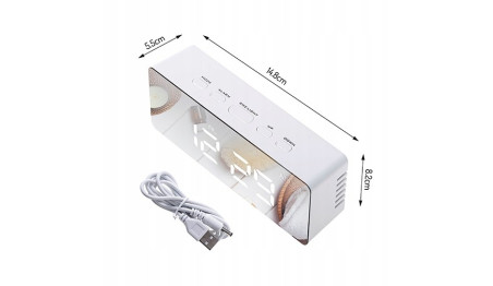 ZEGAR ELEKTRONICZNY BUDZIK TERMOMETR ADLER