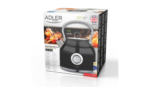 CZAJNIK ELEKTRYCZNY RETRO TERMOMETR ZEGAROWY