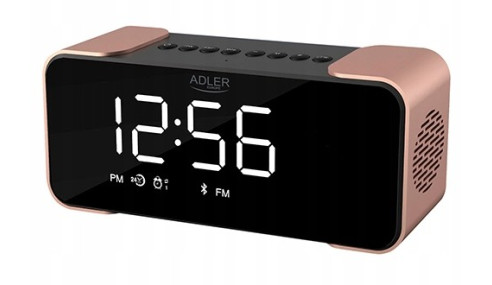 RADIOBUDZIK FM ZEGAR ALARM BLUETOOTH SD USB ADLER