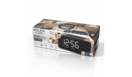 RADIOBUDZIK FM ZEGAR ALARM BLUETOOTH SD USB ADLER