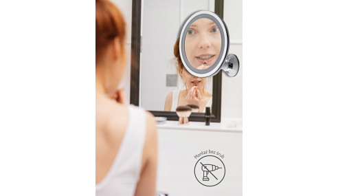 Lusterko łazienkowe kosmetyczne do makijażu LED