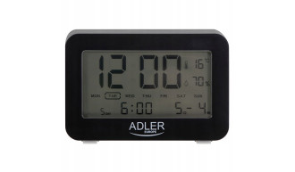 ZEGAR Elektroniczny CZARNY STACJA TEMPERATURA BUDZ