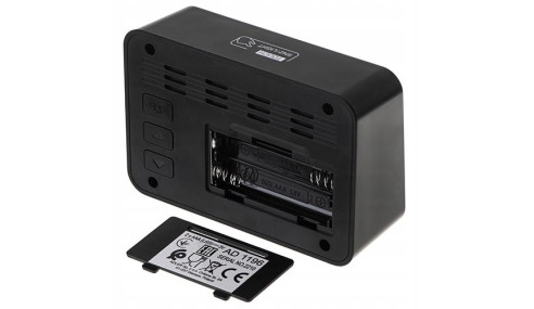 ZEGAR Elektroniczny CZARNY STACJA TEMPERATURA BUDZ