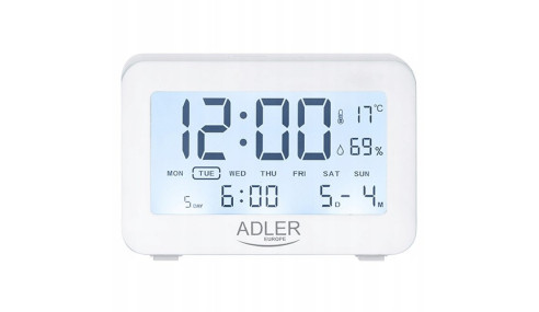 ZEGAR Elektroniczny STACJA TEMPERATURA BUDZIK WILG