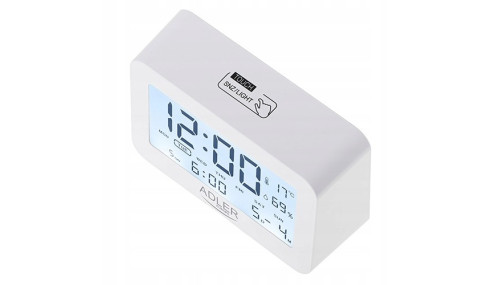 ZEGAR Elektroniczny STACJA TEMPERATURA BUDZIK WILG