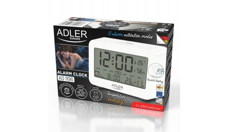 ZEGAR Elektroniczny STACJA TEMPERATURA BUDZIK WILG