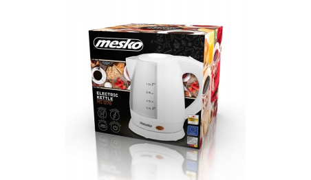Czajnik Elektroniczny Plastikowy 1L Biały Mesko