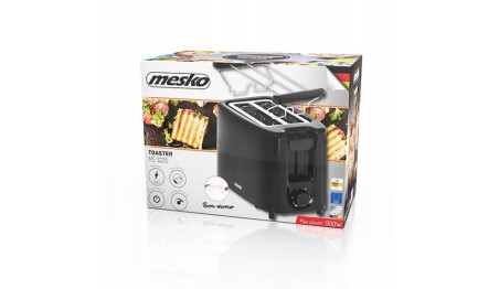 Toster Opiekacz 2 Kromki Grzanki Czarny Mesko