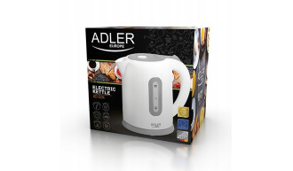 Czajnik Plastikowy Elektryczny 1,7L Biały Adler