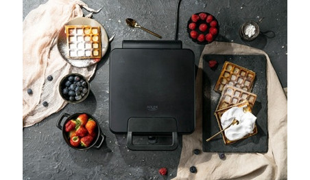 Gofrownica Duża Moc 1800W 4 Gofry Na Raz Adler