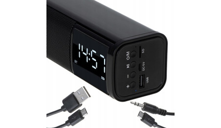 GŁOŚNIK RADIOBUDZIK ZEGAR BUDZIK Bluetooth/USB/AUX