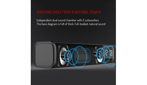 GŁOŚNIK RADIOBUDZIK ZEGAR BUDZIK Bluetooth/USB/AUX