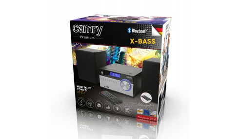 Mini Wieża HiFi z Bluetooth Stereo FM/CD/USB X-BASS