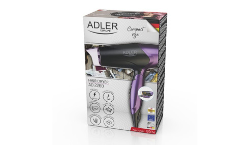 Suszarka do włosów 1600W składana Adler