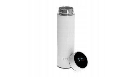 KUBEK TERMICZNY TERMOS DUŻY na kawę herbatę LED dotykowy biały