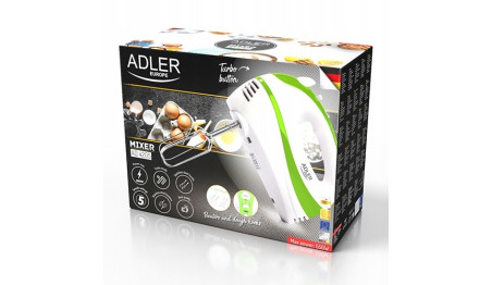 MIKSER RĘCZNY ADLER ROBOT KUCHENNY 300W FUNKCJA TURBO