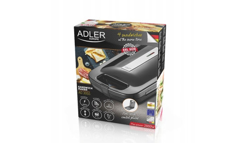 OPIEKACZ TOSTER DO KANAPEK SANDIWCH ADLER 2000W