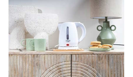 Mały Elektryczny Czajnik Plastikowy 1L Biały