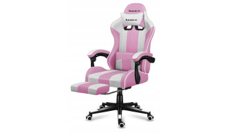 FOTEL GAMINGOWY obrotowy KUBEŁKOWY komputerowy Krzesło dla Gracza PODNÓŻEK 2