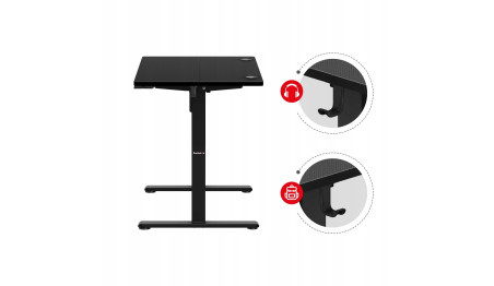 BIURKO GAMINGOWE ELEKTRYCZNE KOMPUTEROWE STOLIK DLA GRACZA REGULACJA HUZARO