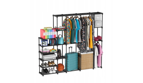 WIESZAK STOJĄCY NA UBRANIA BUTY STOJAK SZAFA METAL GARDEROBA PANELOWA XXL