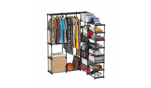 WIESZAK STOJĄCY NA UBRANIA BUTY STOJAK SZAFA METAL GARDEROBA PANELOWA XXL