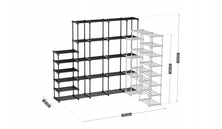 WIESZAK STOJĄCY NA UBRANIA BUTY STOJAK SZAFA METAL GARDEROBA PANELOWA XXL