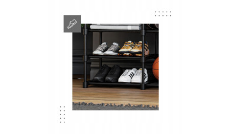 WIESZAK STOJĄCY NA UBRANIA BUTY STOJAK SZAFA METAL GARDEROBA PANELOWA XXL