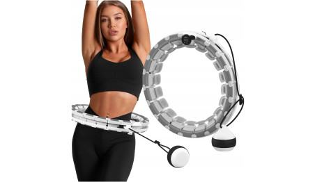 HULA HOP Odchudzające z Obciążeniem WYPUSTKI + MASAŻER Mocne łożyska z LCD