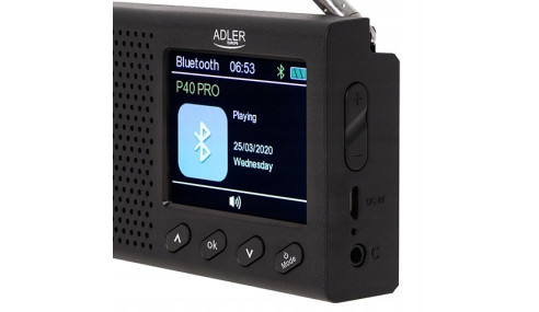 RADIO PRZENOŚNE KUCHENNE RETRO LCD BLUETOOTH ZEGAR ANTENA FM USB