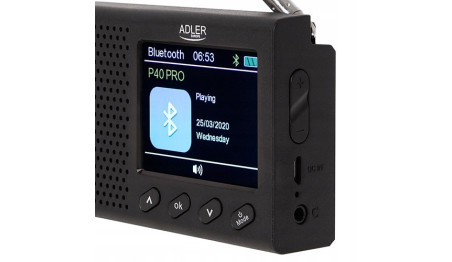 RADIO PRZENOŚNE KUCHENNE RETRO LCD BLUETOOTH ZEGAR ANTENA FM USB