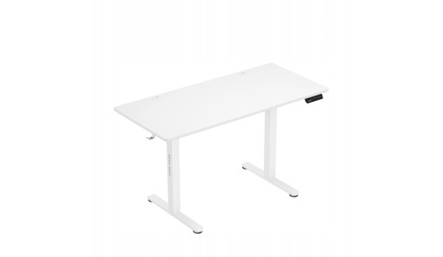 BIURKO GAMINGOWE ELEKTRYCZNE KOMPUTEROWE STOLIK DLA GRACZA REGULACJA BIAŁE