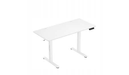 BIURKO GAMINGOWE ELEKTRYCZNE KOMPUTEROWE STOLIK DLA GRACZA REGULACJA BIAŁE