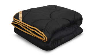 KOŁDRA CAŁOROCZNA ANTYALERGICZNA 160x200 DELUX PIKOWANA LEKKA CZARNA POLSKA 2