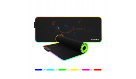 Podkładka Gamingowa Design pod Mysz Myszkę XL RGB LED ANTYPOŚLIZGOWA Huzaro