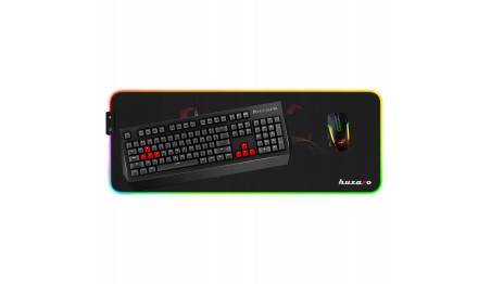 Podkładka Gamingowa Design pod Mysz Myszkę XL RGB LED ANTYPOŚLIZGOWA Huzaro
