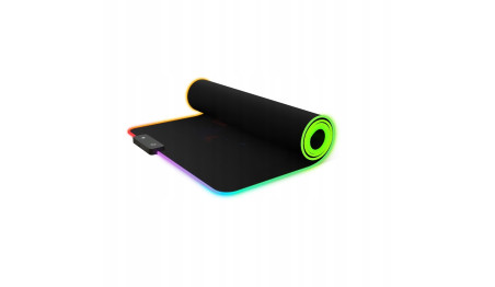 Podkładka Gamingowa Design pod Mysz Myszkę XL RGB LED ANTYPOŚLIZGOWA Huzaro
