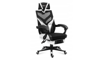 FOTEL GAMINGOWY obrotowy komputerowy biurowy PODNÓŻEK Krzesło dla Gracza